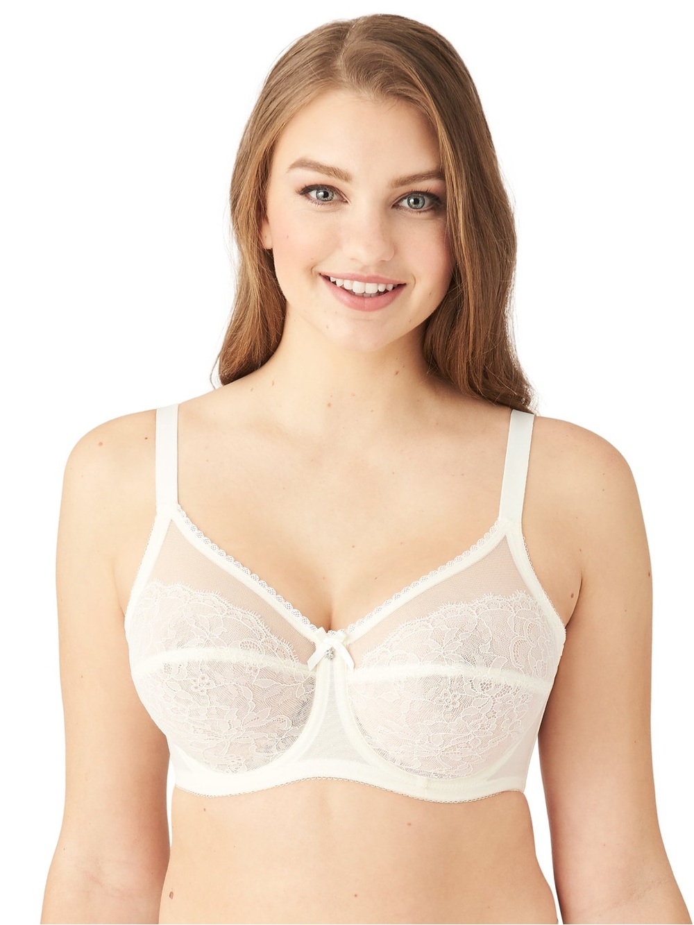 Wacoal Retro Chic Full Figure Underwire Bra White NWT Size 42DDD Wacoal 855186